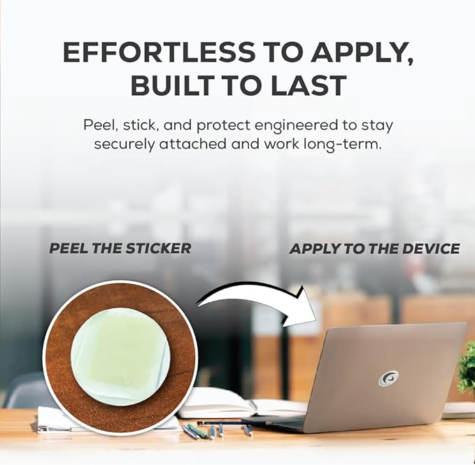 Pack of 6 EMF Stickers for Cell Phone- 5G Ready Harmonizer Stickers Proudly Made in USA for Cell Phones, Laptops or Tablets- EMF mega Shield for All Electronic Devices(Silver-White)