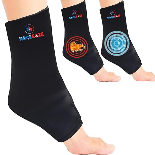 KOOLEAZE Reusable Gel Ice Pack Sleeves for Hot and Cold Therapy – Multipurpose Support | Pain Relief, Swelling Reduction, and Injury Recovery - Ankle