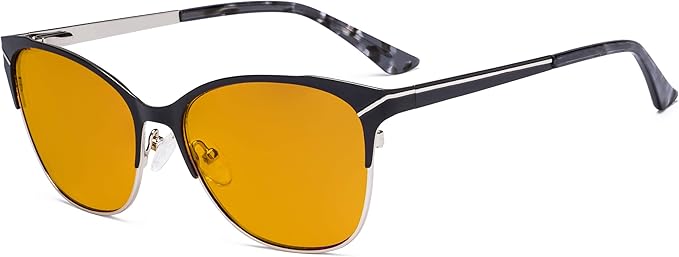 Eyekepper Blue Light Glasses - Semi Rimless Digital Eyeglasses for Women Blocking Computer Screen UV Rays