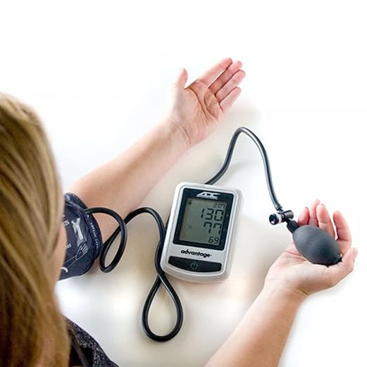 Advantage 6012N Series Adult Cuff Arm Home Semi Automatic Digital Blood Pressure Monitor 1-Tube Blue 1 Each