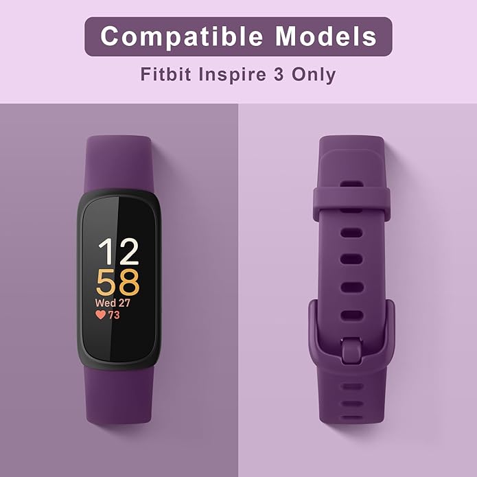 AK Band Compatible with Fitbit Inspire 3 Bands for Women Men, Adjustable Replacement Sport Wristbands Straps for Fitbit Inspire 3 Fitness Tracker