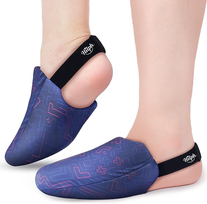 Hilph 1 Pair Foot & Toe Ice Pack Wrap for Broken Toes & Surgery Recovery, Wearable Forefoot Gel Ice Pack Cold Therapy Sock with Strap for Hammer Toe Injuries Reusable, Gout, Blue