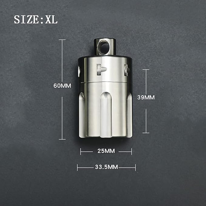 Waterproof Pill Case Keyring, Titanium Pill Fob, Mini Pill Holder Necklace, Keychain Pill Storage Bottle, Small Pill Capsule Container for Outdoor Travel Purse Pocket Daily