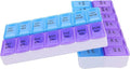 7 Day Weekly Pill AM PM Organizer - Twice a Day - Pill Case for Medicines, Vitamins, and Supplements (Pack of 2)
