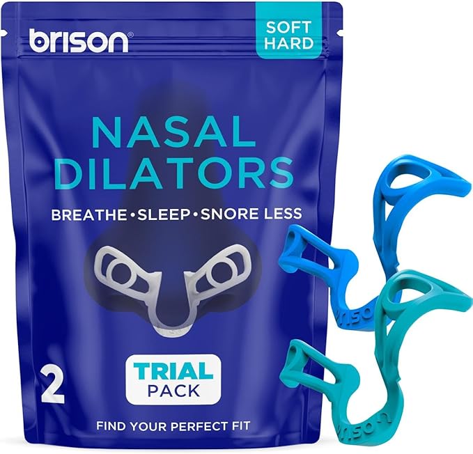 Brison Nasal Dilators for Breathing and Sleeping - 2 Pack Anti Snoring Nose Vents Opener for Better Breathing Sleeping and Activity Improves Airflow - 2pcs