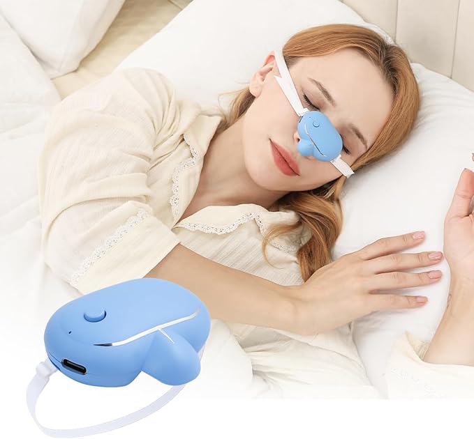 Smart Anti-Snoring Device,Smart Snore Stopper with Strong and Weak Modes for Snoring Reminder,Relief.Easy Use,AI Automatic Monitoring Portable Snore Solution for Home Office Travel