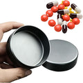 Travel Pill Container Aluminum, Compact Pill Box Pill Holder Sealed, Discreet Birth Control Pill Case, Daily Medicine Holder for Vitamins, Fish Oils, Supplements, Bpa Free