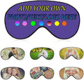 Personalized Eye Mask, Custom Eyeshade Blindfold Add Your Design Image Text Customized Eye Cover with Adjustable Strap for Sleeping Travel Work Naps Blocks Light, Lilac