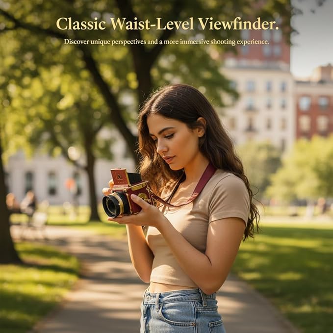 Vintage Digital Camera, 64MP 2.7K Retro Point and Shoot Camera with Autofocus, 2" IPS Waist-Level Screen & 16GB TF Card, 16X Zoom Compact Photography Camera for Beginners Kids Teens, Butterfly Door