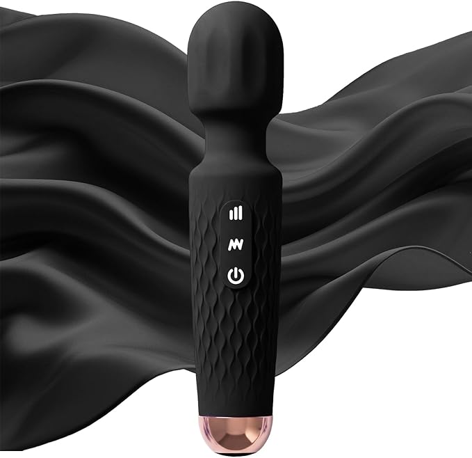 Personal Massager - 4H Max Runtime & Ultra-Quiet - Waterproof - 20 Modes 8 Speeds for Deep Tissue Back Massage, Post-Workout Recovery and Neck Muscle Relaxation（LX-Blcak）