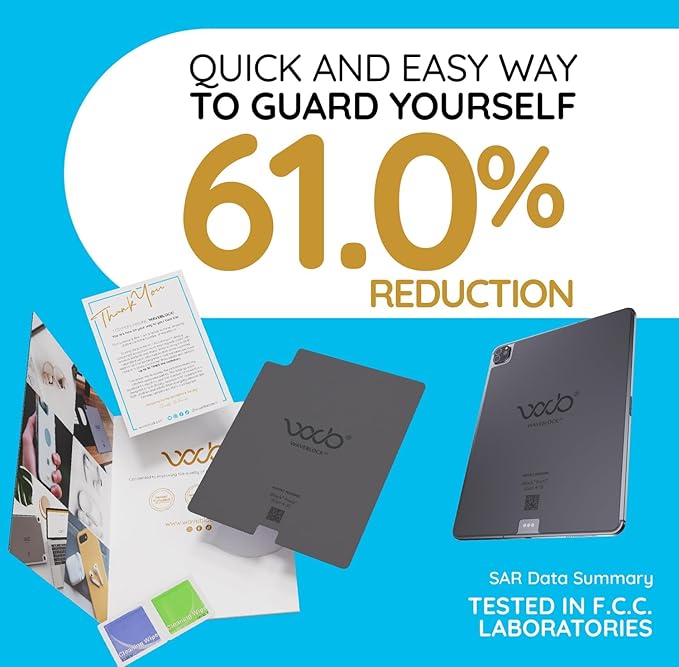 EMF Protection Sticker for iPad, The Only Patented, Scientifically Backed, Lab-Tested 5G EMF Shield Sticker to Protect You & Your Loved Ones - USA Made - WaveBlock iBlock- iPad Air 3