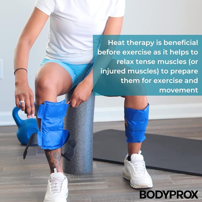 BODYPROX Shin Splint Ice Pack 2 Pack - Reusable Cold and Hot Wrap for Shin Splints Pain Relief, Flexible Ice Pack for Runners
