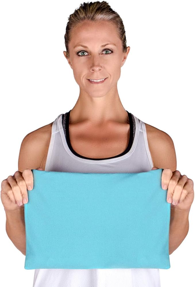 ICEWRAPS Reusable Ice Pack with Soft Fabric Cover and Ice Pack Cover for 10"x14" - Clay Ice Pack for Injuries - Reusable - Cold Pack Sleeve Keeps Pack Clean and Skin Protected, Reusable, Washable