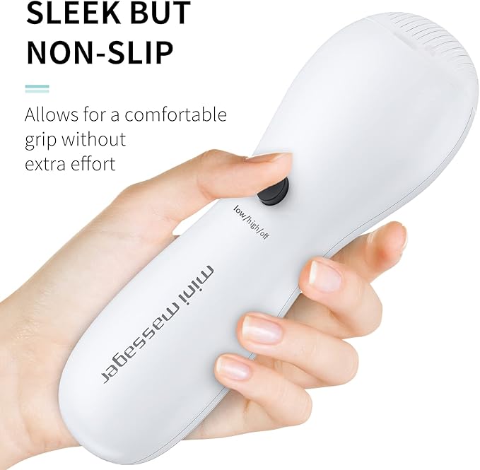 Uniclife Mini Penguin Massager Portable Handheld White Vibrator Wand for Face Neck Shoulder Back Arm Leg Relief and Recovery, Battery Operated (Not Included)
