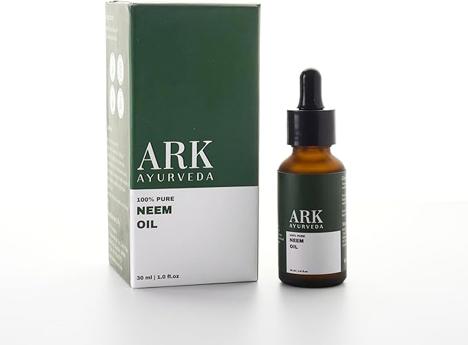 100% Pure Neem Essential Oil | Natural Skin & Acne Care, Scalp & Hair Nourishment, Undiluted Ayurvedic Beauty Oil – 1 fl oz, 30 ML