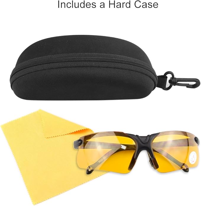 xaegistac Shooting Glasses with Case Anti Fog Hunting Safety Glasses for Adults