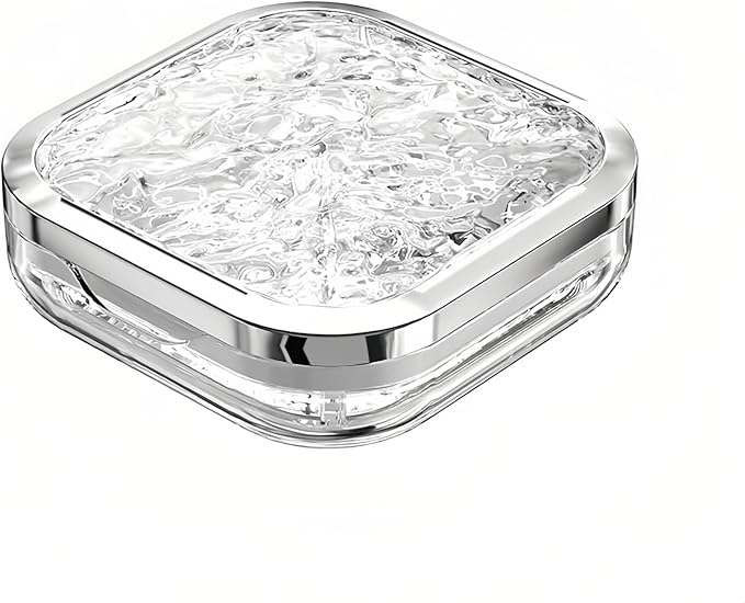 Stylish Pill Organizer Crytal Clear, Waterproof Pill Case for Daily Vitamins, Medicine, Supplements, Travel Pill Box, Cute, Portable with Elegant Design (4 Compartments)