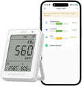 SONOFF AirGuard CO2, Smart Indoor Air Quality Monitor, Matter Compatible, 2.4GHz WiFi, Carbon Dioxide Detector for CO2/Temp/Humidity, Real-Time Display & Alarm, for Bedroom, Nusery Room