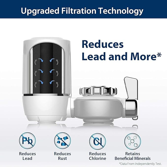 Waterdrop WD-FF-01A Replacement Filter, Faucet Water Filter, Replacement for WD-FC-01, WD-FC-02, WD-FC-06, Reduces Chlorine, Taste and Odor, Last Up to 3 Months(1 Pack)