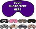 AMAPARK Personalized Sleeping Eye Mask for Wedding Birthday Anniversary Party Design Your Own Sleep Masks Add Photo Text Logo Customized Funny Gift, Indigo