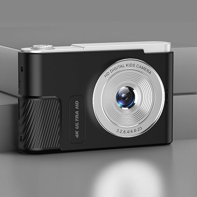 Digital Camera 48MP 4K Vlogging Camera with 2.4 Inch Screen 16X Digital Zoom Compact Camera for Teens Beginner Adult (Black)