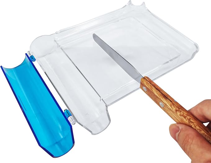 Right Hand Pill Counting Tray with Spatula (Clear - Wood Handle)