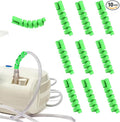 10 Pack Oxygen Tube Support Crimp Straightener for Oxygen Hose Keep Oxygen Hose from Kinking, for Portable Oxygen Concentrator Oxygen Hose Nasal Cannula（Green）