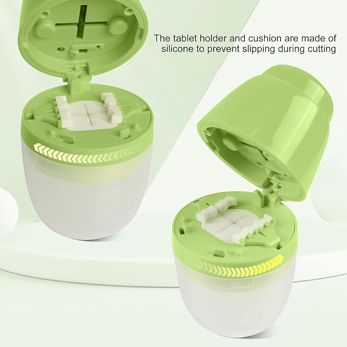 Multi-Function Pill Cutter, 1/2 and 1/4 Pill Splitter for Small and Tiny Pills,Portable and Adjustable Cutter,Storage Case