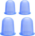Silicone Cups for Cupping Therapy Included 4 Pcs Cups and 1 Pc Bag,Cupping Kit for Massage Therapy,Cellulite Reduction Vacuum Cup(Blue)