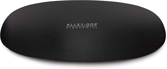 ALLEYOOP WOOD ROCKER BOARD • Unique 360° Omni-directional Rocking Movement • Ergonomically Engineered For Stability At Your Standing Desk, Medium, Ebony