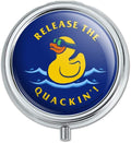 Release The Quackin' Kraken Rubber Duck Funny Humor Pill Case Trinket Gift Box