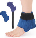 Adjustable Ankle Ice Pack Wrap for Sprained Relief, Ice Pack for Ankle Inuries Reusable, Cold Therapy for Ankles Swelling, Plantar Fasciitis, Achilles,tendonitis, and Swelling Feet,Microwaveable 2PCS