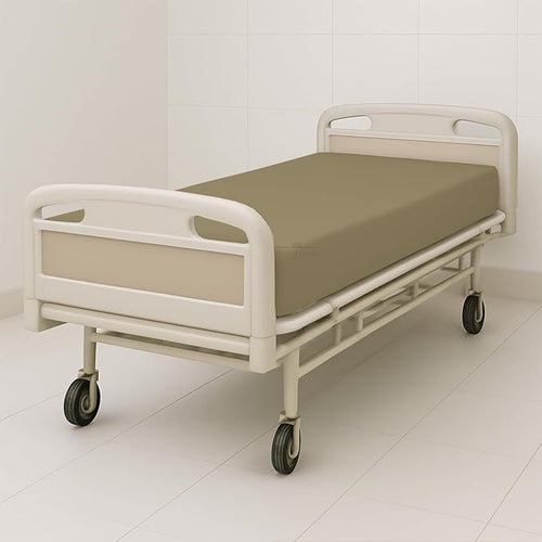 1 Pack Fitted Hospital Bed Sheets - Soft Microfiber Hospital Fitted Sheet - Hospital Bed Fitted Sheets (Taupe, 36" x 84" x 12")
