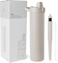 Simple Modern Filtered Water Bottle | Insulated Stainless-Steel Carbon Filter Travel Water Bottles | Reusable for Clean Drinking Water On The Go | 24oz, Almond Birch