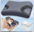 Adjustable CPAP Pillow for Side & Back Sleepers – Reduce Mask Air Leaks & Pressure, Cervical Memory Foam Neck Support with 2cm Removable Insert, Cooling Washable Cover – Fits Full Face & Nasal Masks