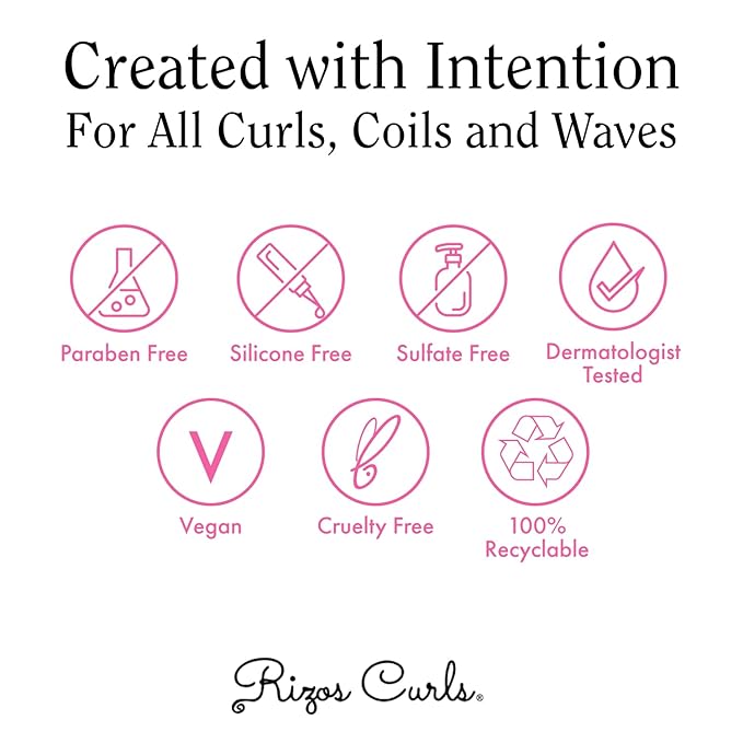 Rizos Curls Scalp Massage Brush, Remove Buildup, Stimulate Scalp Supporting Hair Health & Growth, Remove Dandruff Soothing Scalp, Comfortable Hold, Pink