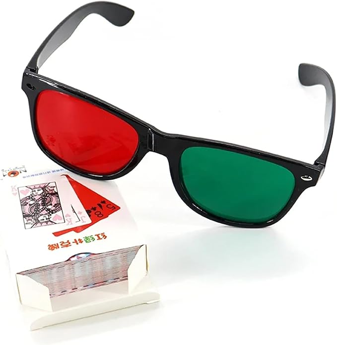 1 Set Red/Green Poker Anti-Suppression Vision Amblyopia Strabismus Trainer Traning Tools