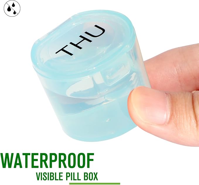 NatureTouch Weekly Pill Organizer, BPA Free Medicine Organizer Rainbow 7 Day Pill Box, Daily Portable Pill Conatainer for Pills/Vitamin/Fish Oil/Supplements [Lastest Version],Black