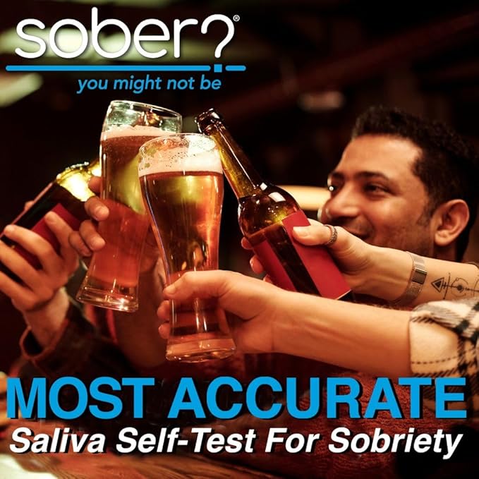 FDA Cleared Saliva Alcohol Test Strip, Highly Accurate BAC Self‑Test, 2–3 Minute Results, Portable & Discreet Sober Test Anywhere (24 Pack)