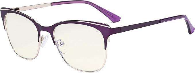 Eyekepper Blue Light Glasses - Square Digital Eyeglasses for Women Blocking Computer Screen UV Rays