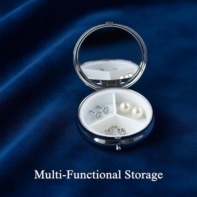 Miniature Schnauzer Dog Small Box for Pill,3 Compartment Pill Case Travel Medicine,Portable Pocket or Purse Pill Organizer Container Holder Hold Vitamins, Medication, Fish Oil Supplements