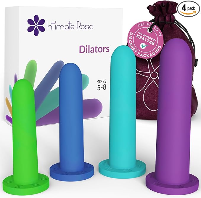 Large Vaginal Dilators for Pelvic Floor Therapy & Vaginismus Pain Relief – FDA-Cleared Silicone Set with 100+ Tutorials, Support Group & Doctor Access