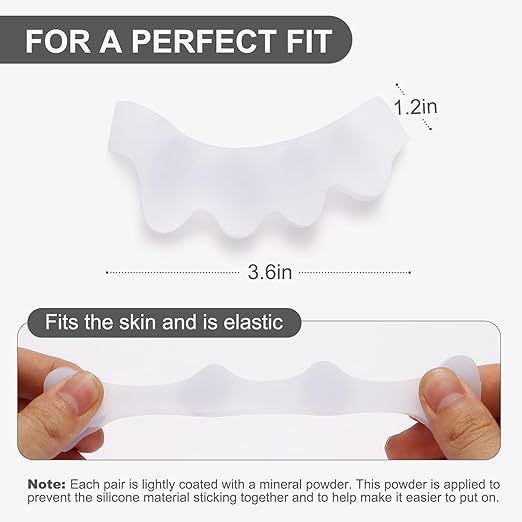Pure Comfort Silicone Toe Separators – White – Bunion Corrector & Hammertoe Straightener for Overlapping Toes, Plantar Fasciitis Relief – Adjustable Gel Toe Spacers for Yoga, Running & Daily Wear – Washable & Reusable (2 Pairs)