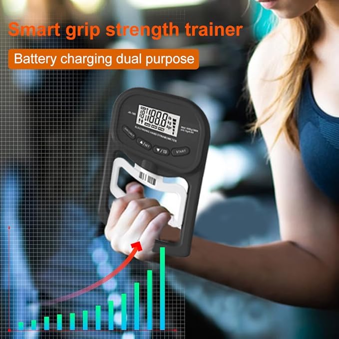 Grip Strength Trainer 396lbs/180kg,Digital Grip Strength Tester with LCD Display,Hand Dynamometer Grip Strength Trainer,Electronic Hand Grip Strength Tester,for Home School Use