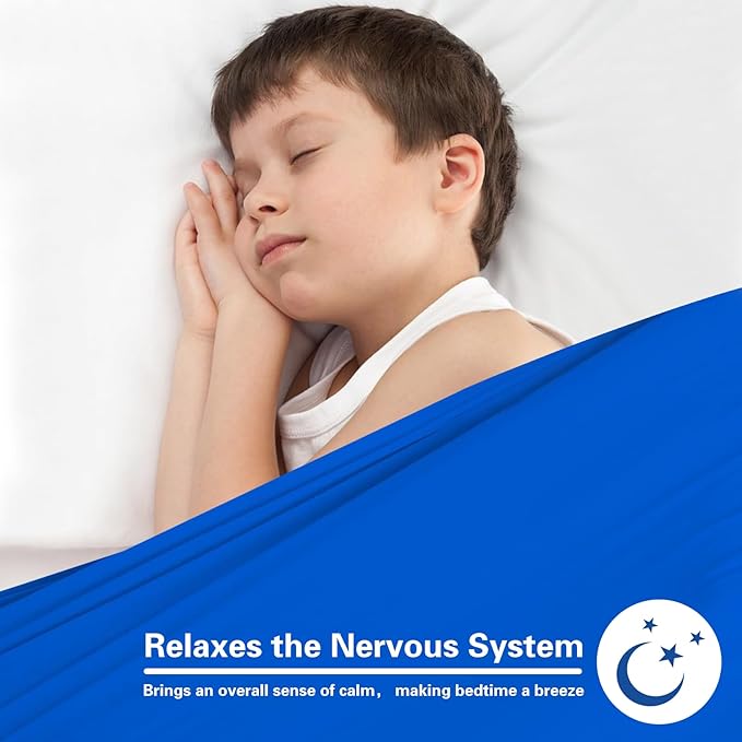 Sensory Sheet for Kids Special Needs Bed Sheet Breathable and Stretchy (Blue, Full)