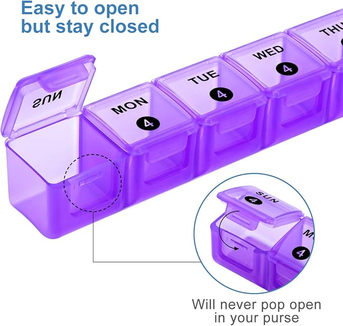 DANYING XL Monthly Pill Organizer 1 Time a Day with Dust-Proof Case, Extra Large 4 Weeks Pill Box Once a Day, 28 Days Pill Container 1 Per Day, Weekly Vitamin Case, Daily Medicine Organizer