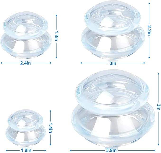 Silicone Cupping Therapy Set, Professional Studio and Home Cupping Set Massage Therapy Cups, Chinese Massage Cups for Cellulite Reduction Cupping Kit, Muscle and Joint Pain Myofascial Cupping Massager