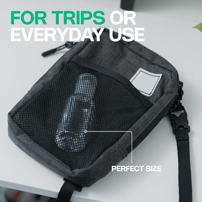 Water Bottle with Pill Container - 12 pcs 2oz Small Bottles for Travel, Compact Medicine Bottles Organizer, Travel Pill Bottle Organizer for Vitamins, Pills, and More by Vitago
