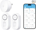 GoveeLife Upgraded Smart Water Leak Detector 1s with 1804ft Ultra-Long Range, WiFi Water Sensor with SMS/Email/APP Push and Sound Alarm, 5-Year Battery Life, Suit for Home, Basement, Kitchen, 2 Pack