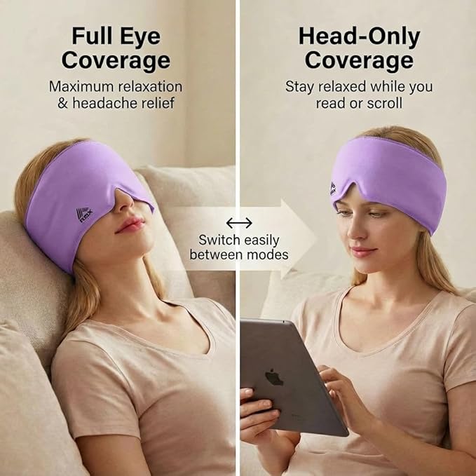 RBX Migraine Relief Cap Hot and Cold Headache Relief Cap Gel Mask, Hangover Headache Relief